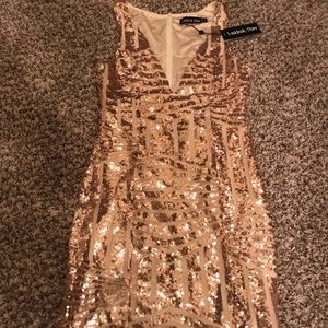 Sequin Gold Cocktail Dress